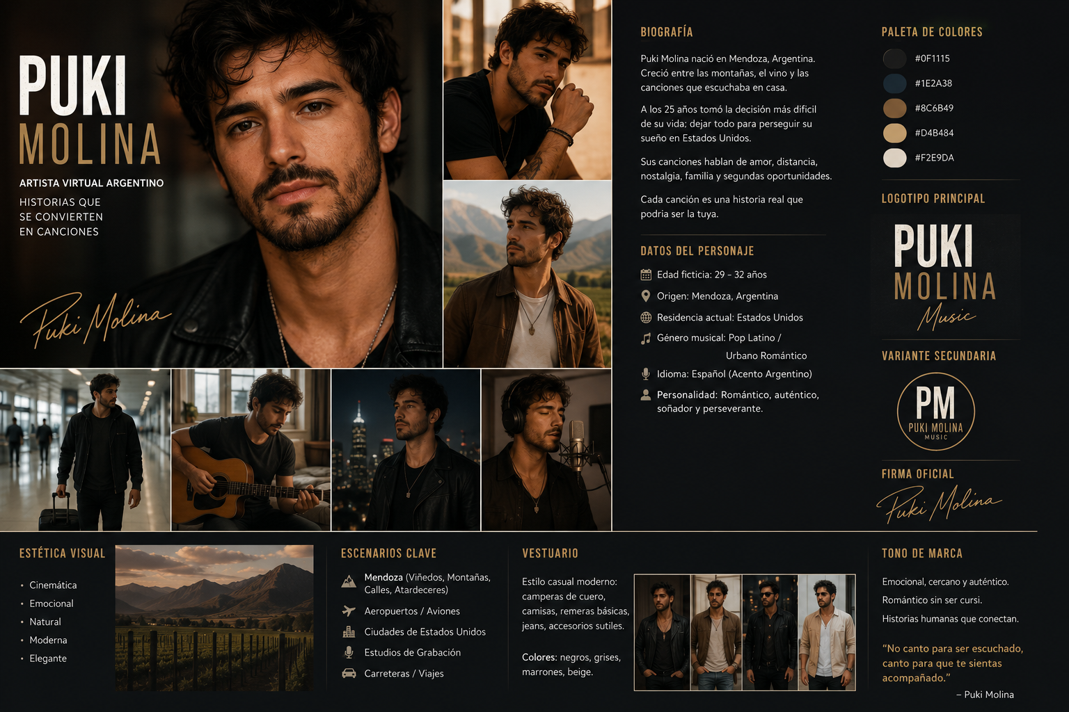 Identidad visual de Puki Molina